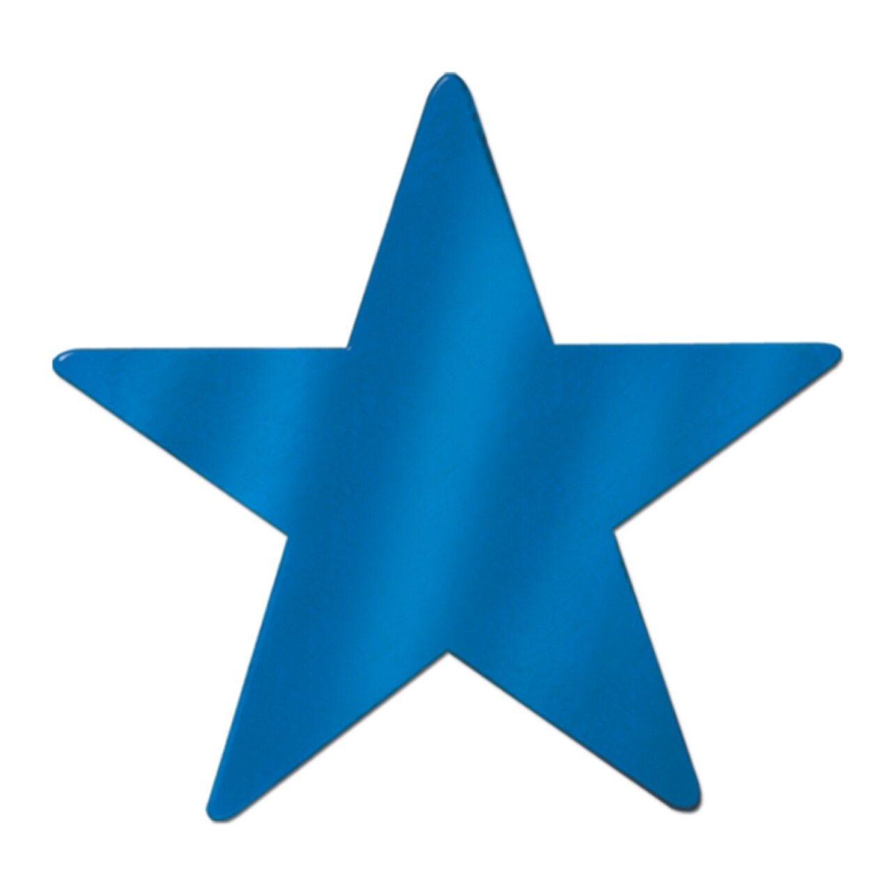 Beistle Club Pack of 24 Starry Night Themed Blue Metallic Foil Star Cutout Party Decorations 12"